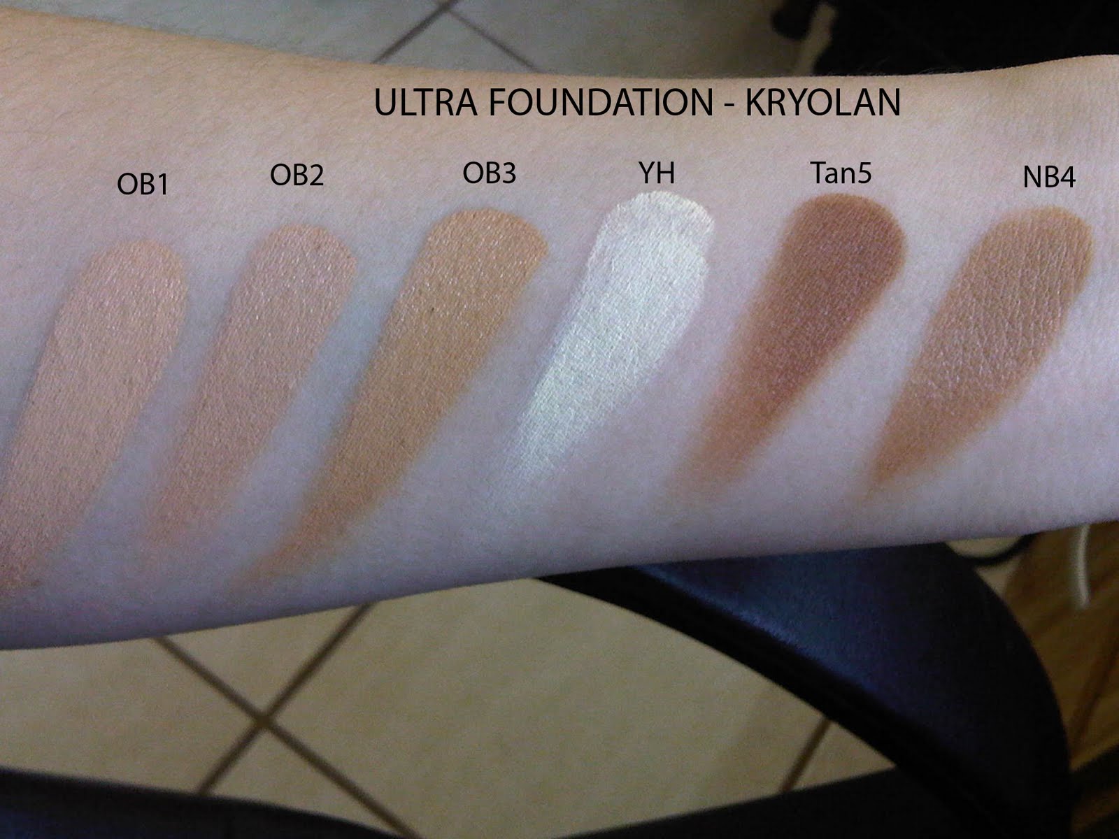 SWATCHES MAKEUP KRYOLAN ULTRA FOUNDATION
