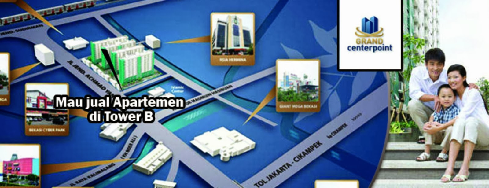 Di Jual Apartemen CenterPoint Lokasi Strategis berada di Segitiga Emas