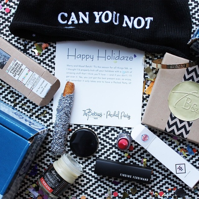 packed party, happy holidaze, packedparty instagram, fatty sundays, finding ferdinand, custom shade of lipstick, gift guide ideas, biirhday bed, betches, christmas