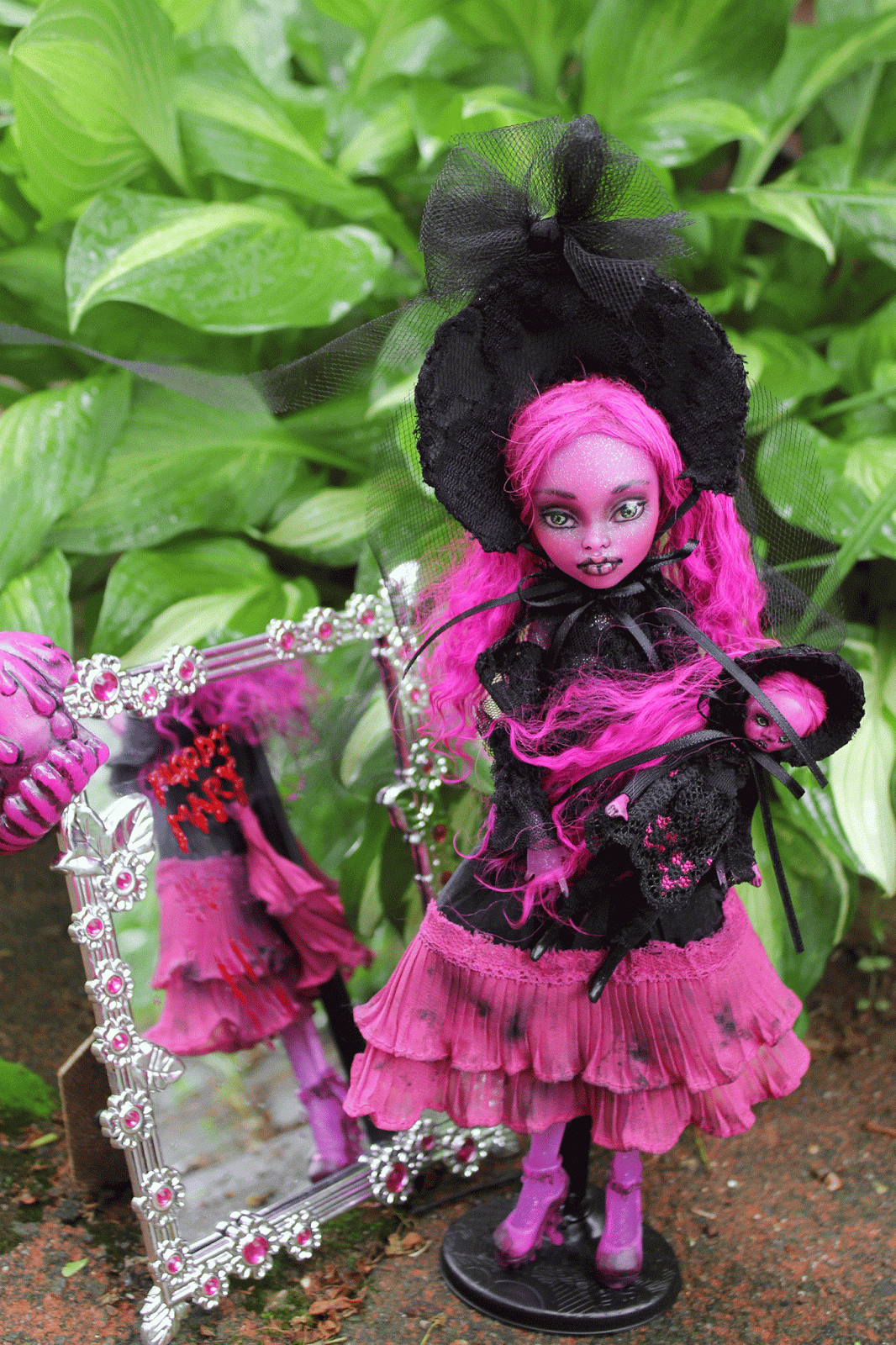 OOAK art doll Monster High custom repaint Bloody Mary by A. Gibbons