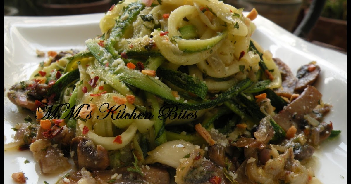 MM's Kitchen Bites Warm Zucchini Salad and Spinach Soup.... as light