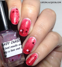 laquerdaisical Candy Caned swatch and review indie polish uk thermal