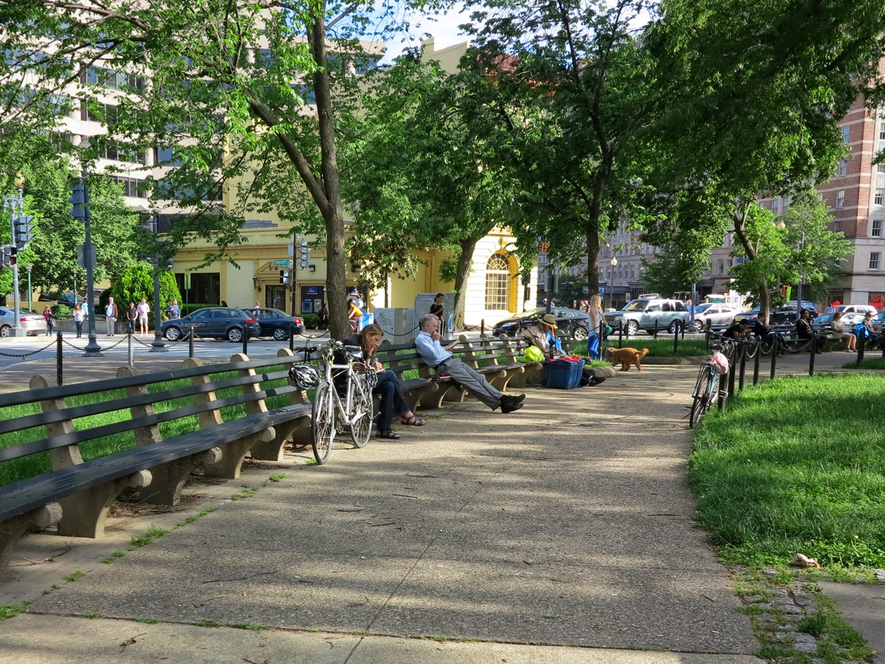gwadzilla Dupont Circle... those benches and the wide variety of