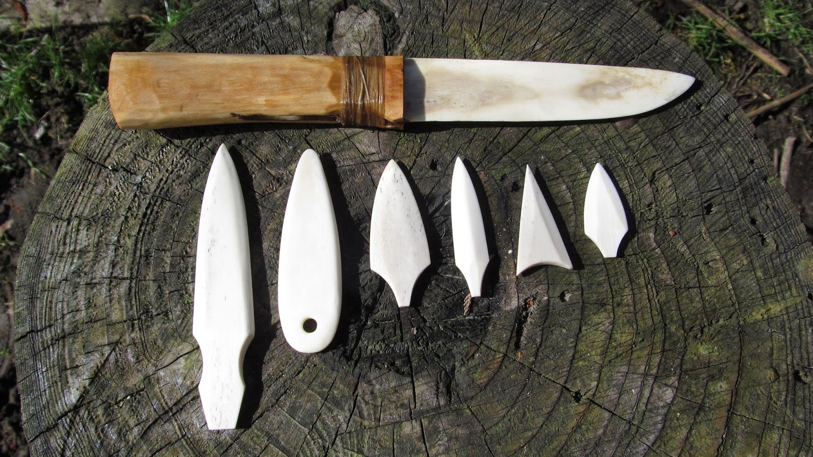 BUZZARD BUSHCRAFT Working with Bone again Making a Bone Knife.