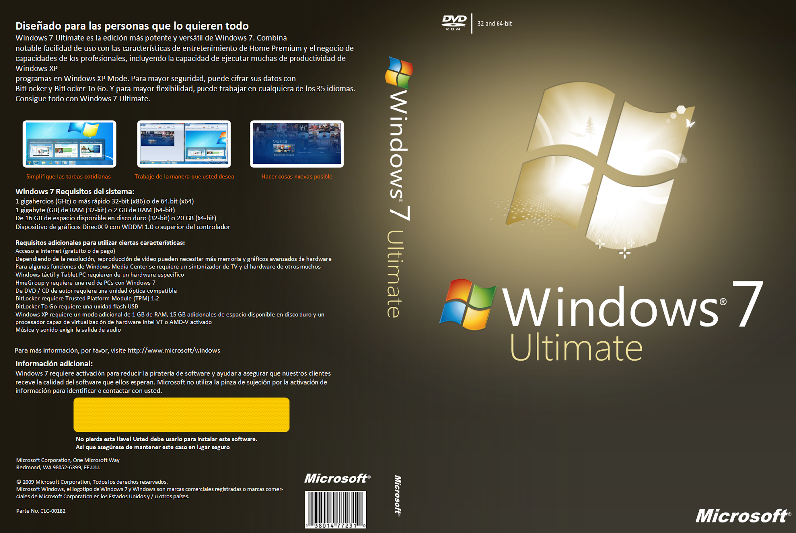 Windows 7 ultimate 32 bit product key 2009