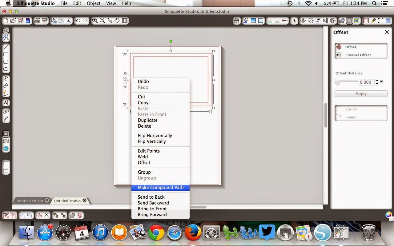 Silhouette Studio Compound Paths Tutorial Welding Words to a Frame
