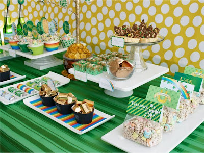 St. Patrick's Day Party Dessert Buffet