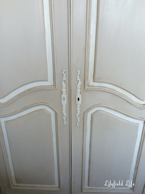 hand painted french armoire
