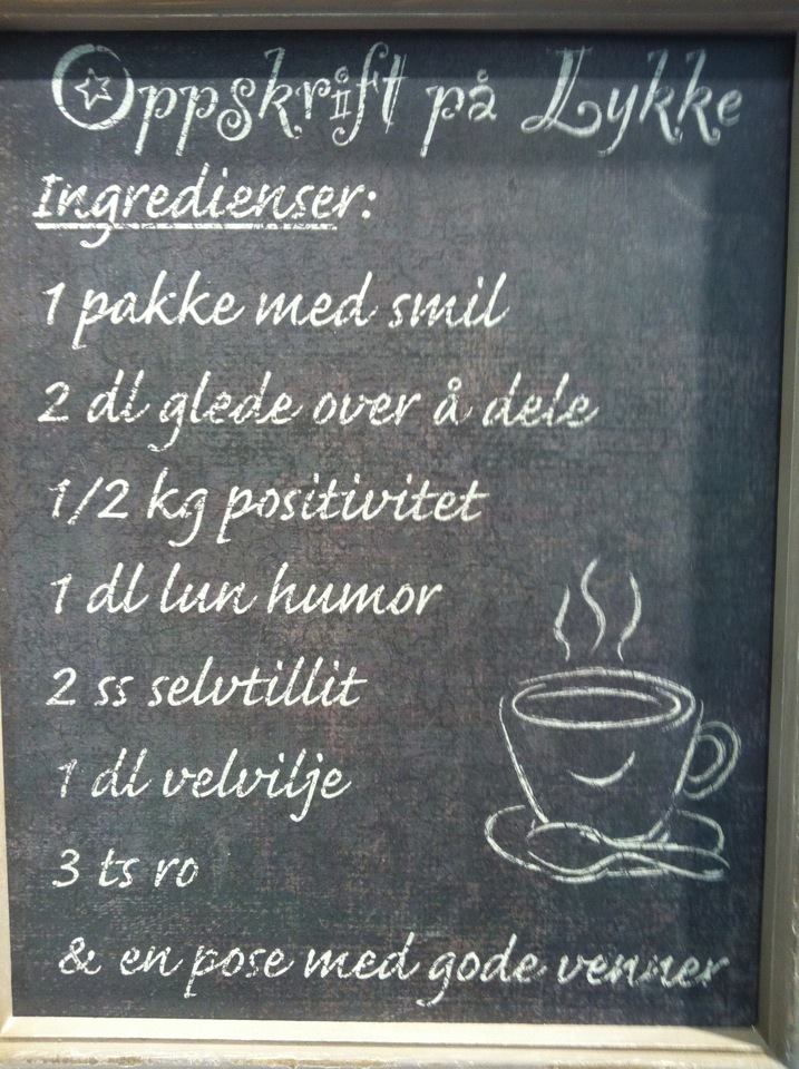 receptet på lycka receptet på lycka