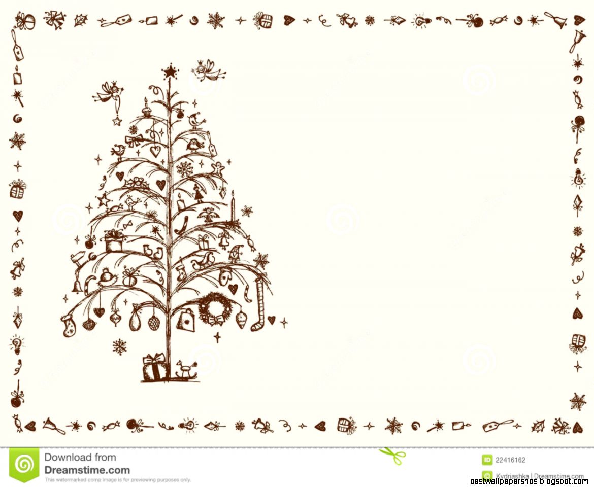Christmas Card Sketch Drawing For Your Design Stock Photography Christmas Card Sketch Drawing For Your Design Stock Photography