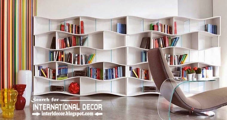 top modern home library design organizing ideas furniture, modern wall shelves with seat