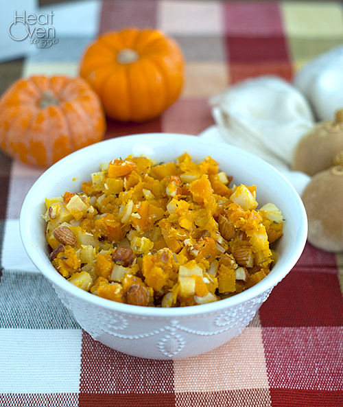 Roasted Squash with Maple Syrup and Almonds