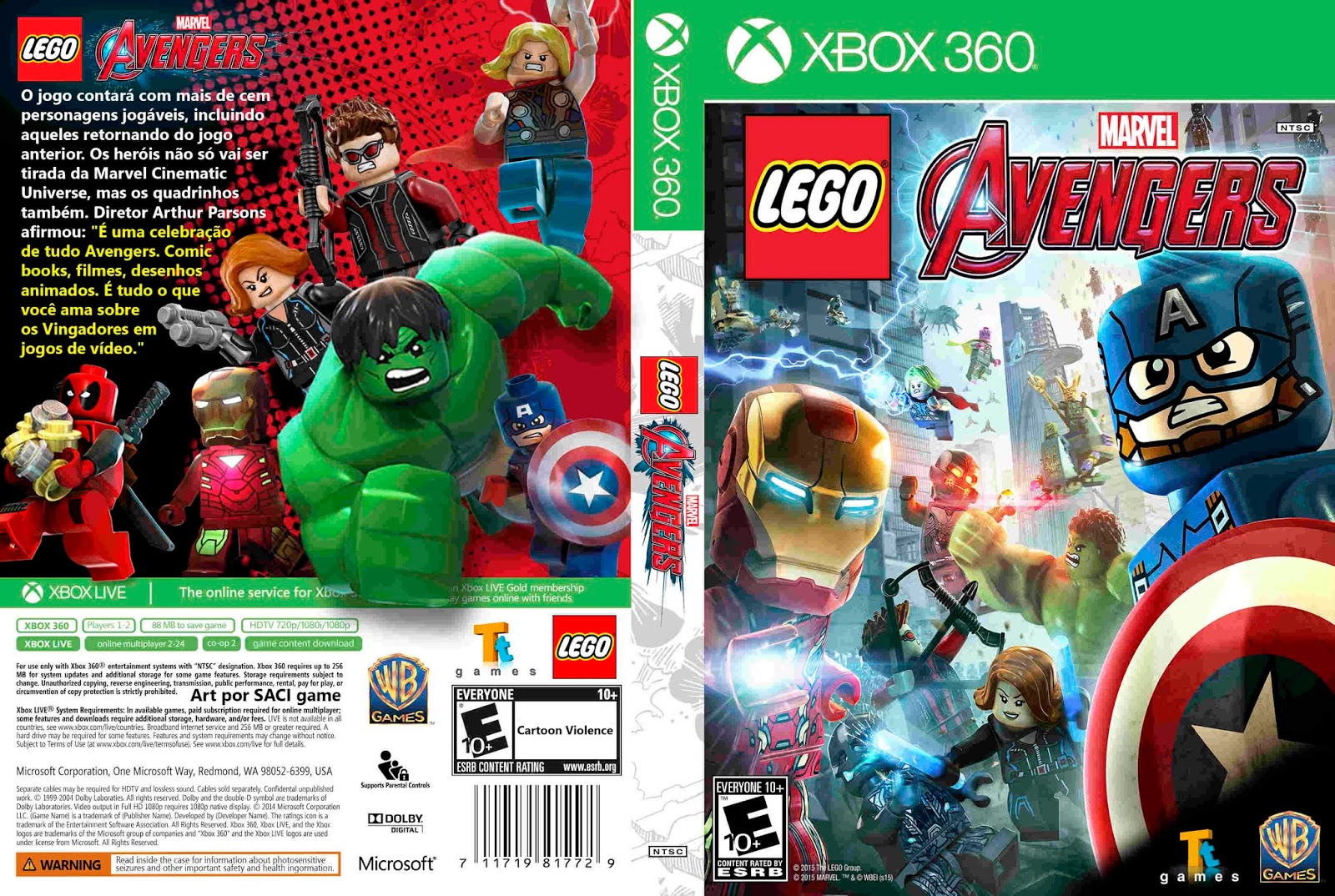 LEGO Marvel Avengers (Cover 2016) Capa Xbox 360 GIGA 360