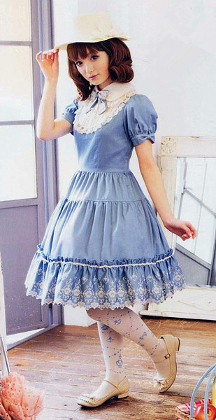 blue sweet lolita dresses