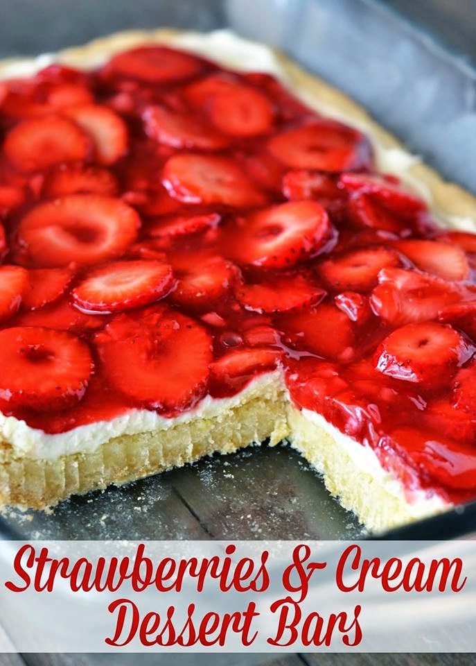 Strawberries and Cream Dessert Squares