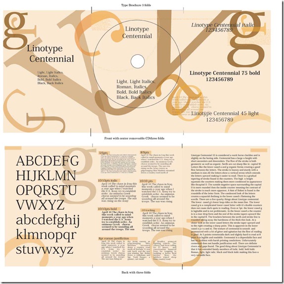 typography brochures