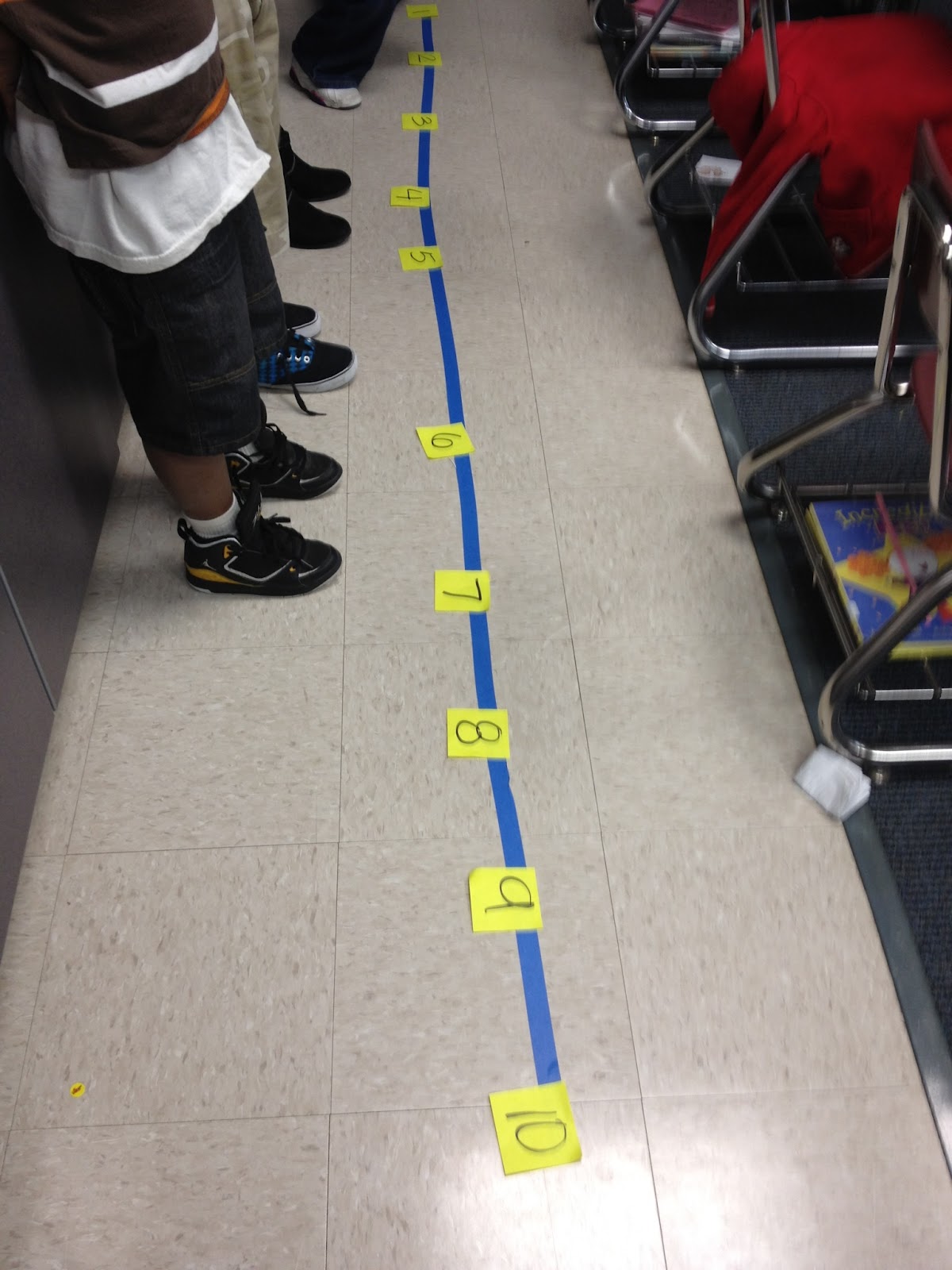 The Bubbly Blonde: Walk the line with numbers!
