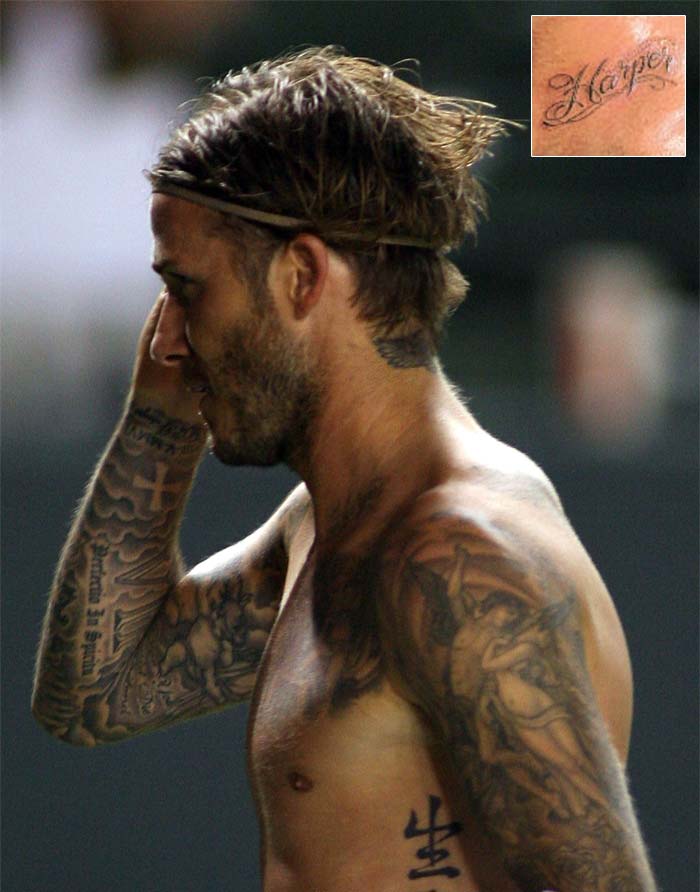 Devyy Tattoo Celebrity: Star Football David Beckham Tattoos