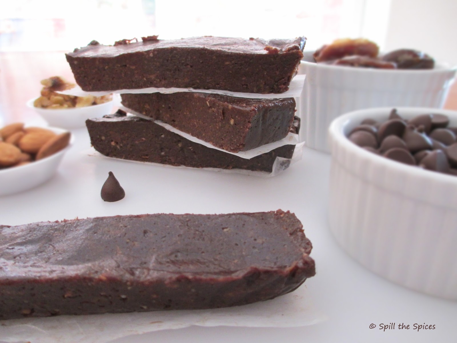Dates and Chocolate Chips Bar Spill the Spices