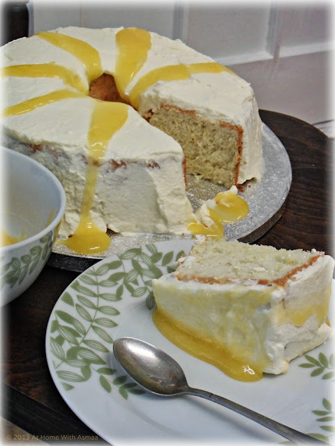 angel food cake with lemon curd great british bake off recipe | Halal Home Cooking