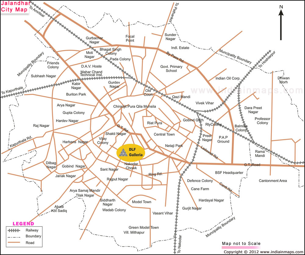 Bmc Chowk Jalandhar Map India In Maps: Jalandhar City Map