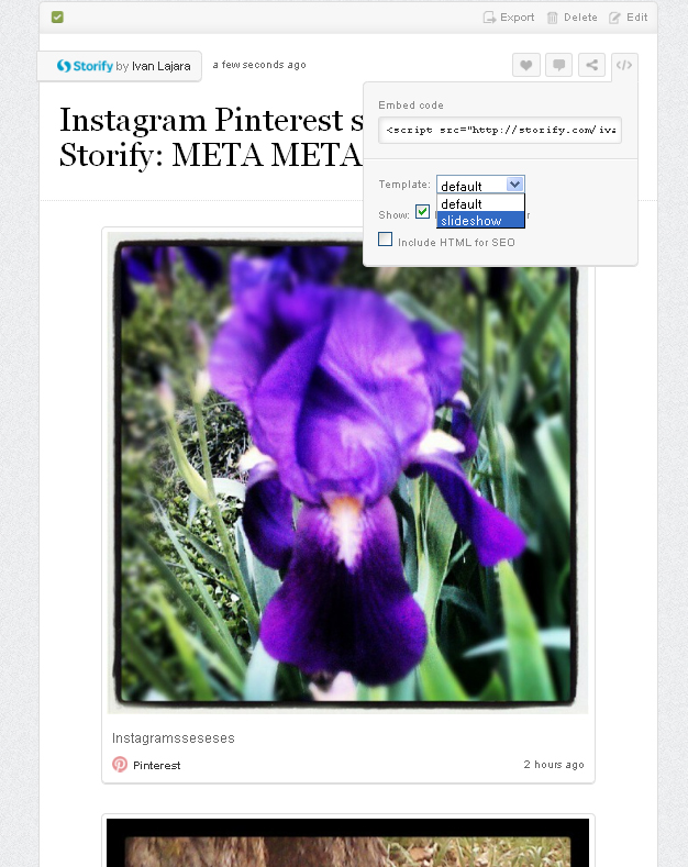 Ivan Lajara How to make a slideshow with Pinterest and Instagram