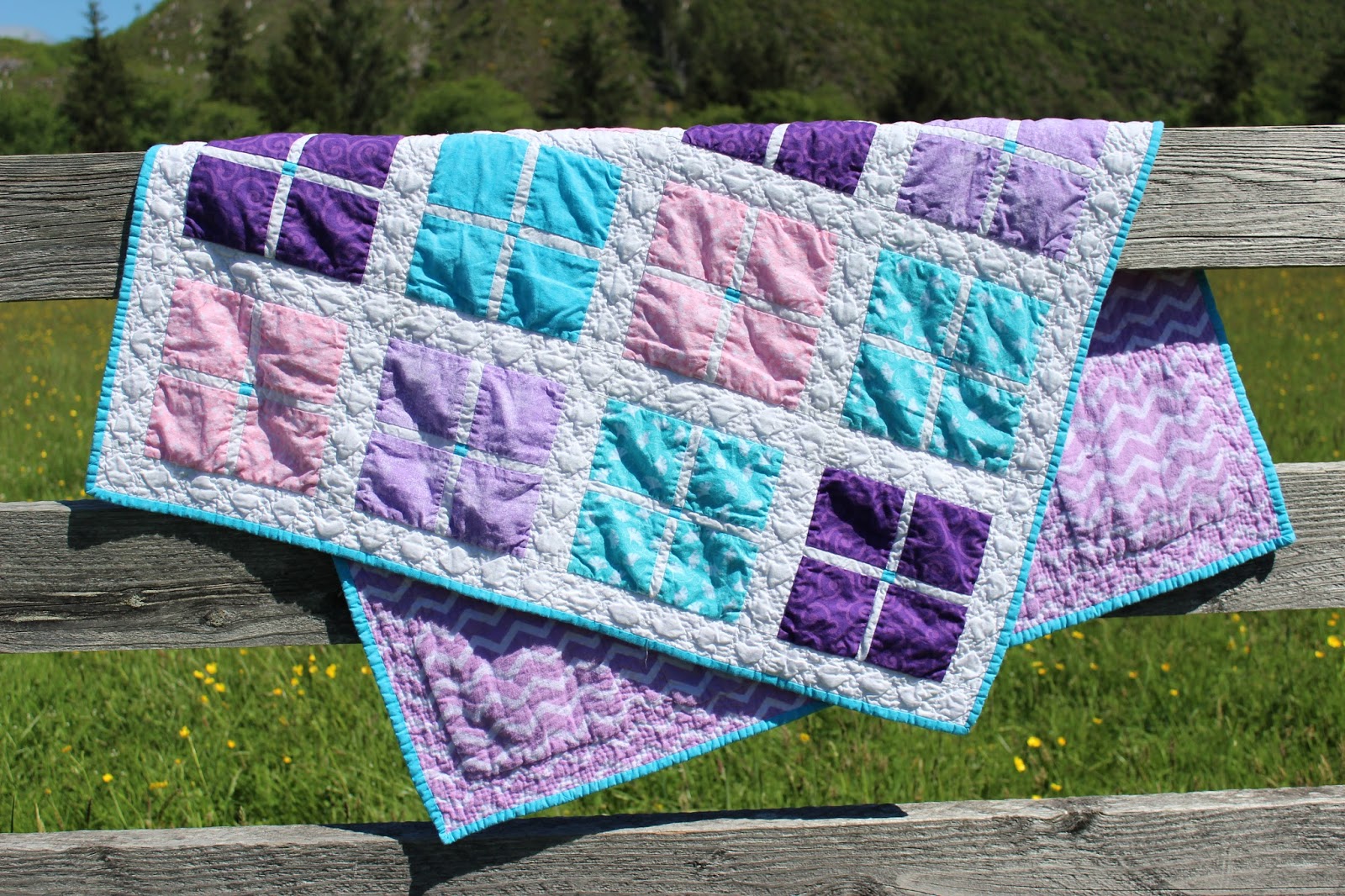 Puddle Jumper Quilts 'n' things 4Square Baby Quilt