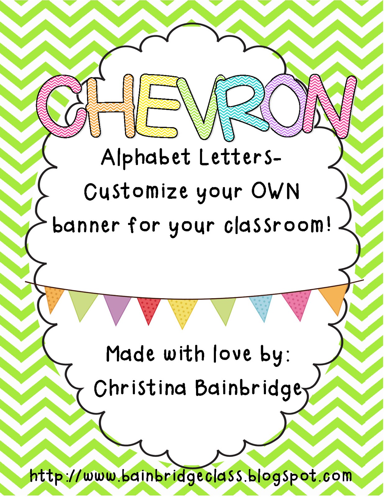 printable chevron letters