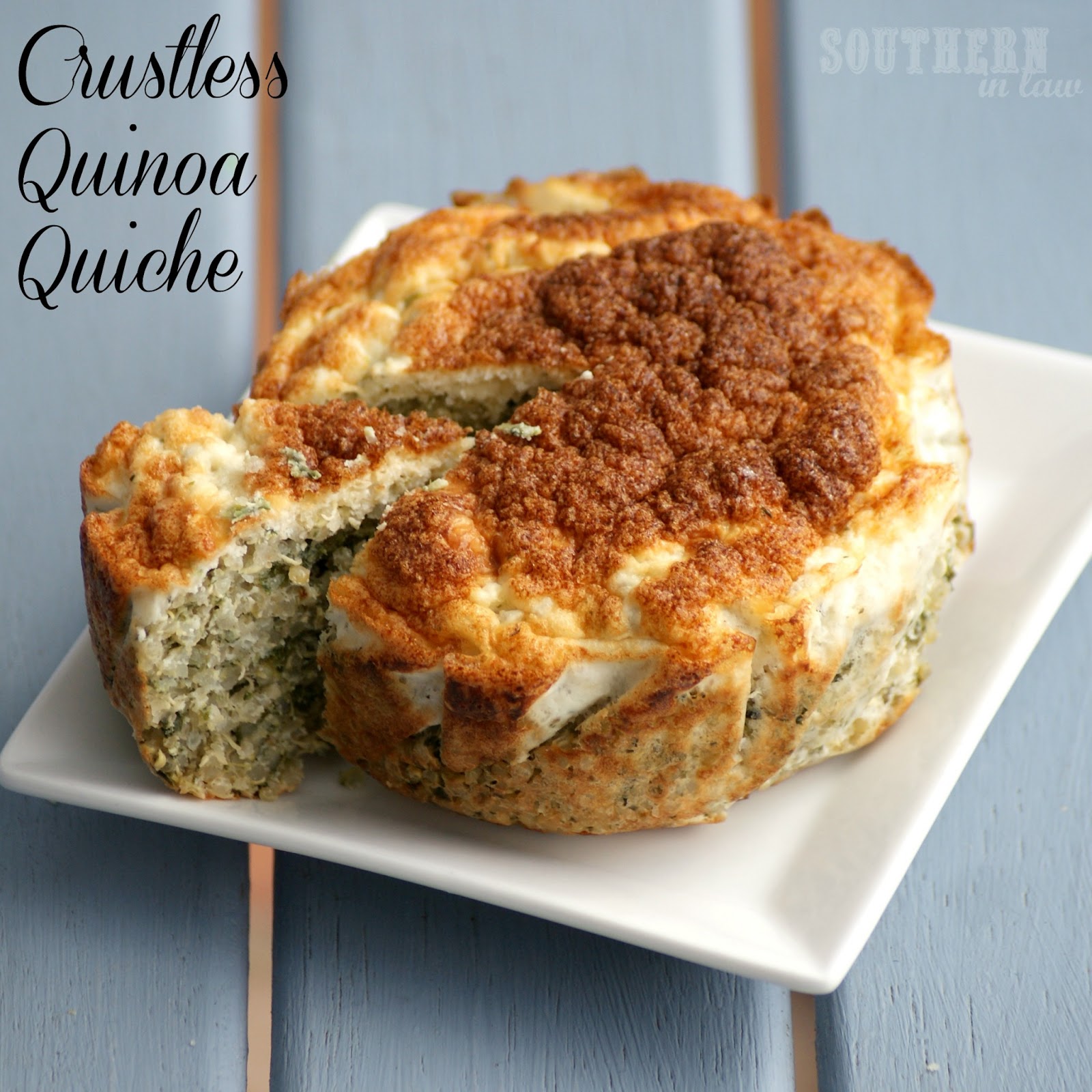 Southern In Law Recipe Crustless Spinach and Ricotta Quinoa Quiche