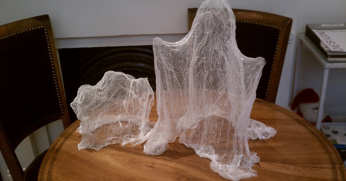 Nadia's DIY Projects DIY Cheese Cloth Ghosts
