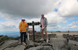 Glenn and Linda on Mt. Washington Summit, NH - 2012