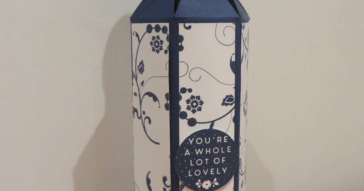 CraftyCarolineCreates Wine Bottle Gift Box Tutorial Using Flowering