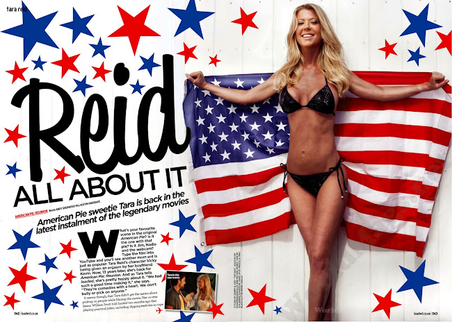 Tara Reid bikini and American flag photo