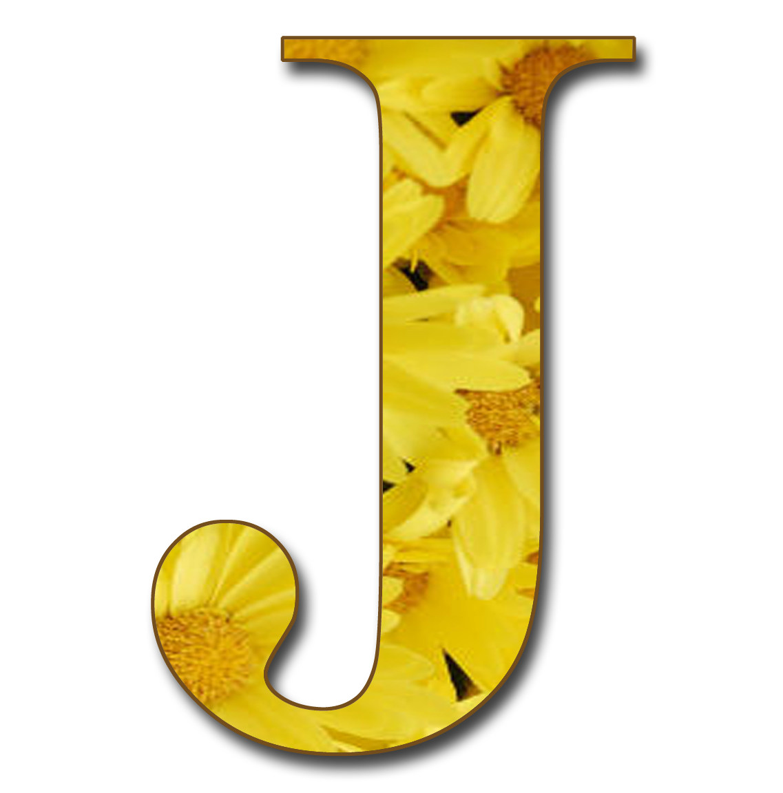 GRANNY ENCHANTED'S BLOG: Free Yellow Floral Alphabet