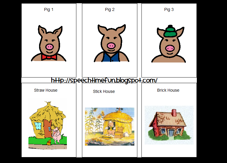 Three Little Pigs Activities for Speech Therapy Speech Time Fun