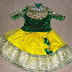 Yellow and Green High Neck Skirt