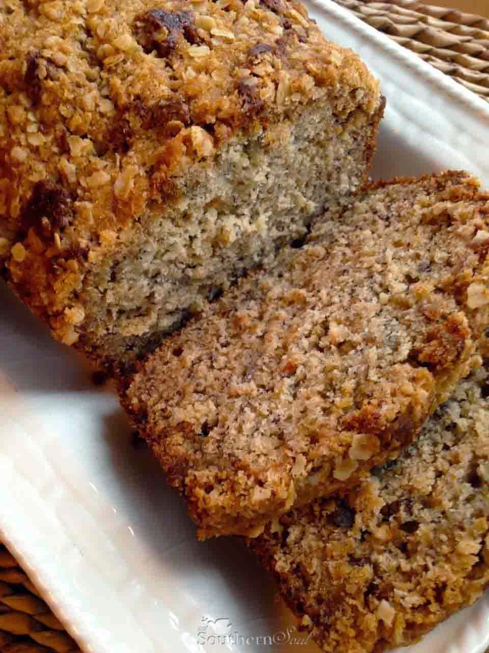 A Southern Soul Oatmeal Brown Sugar Banana Bread