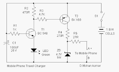 Mobile Phone Travel Charger - Electronic Circuit