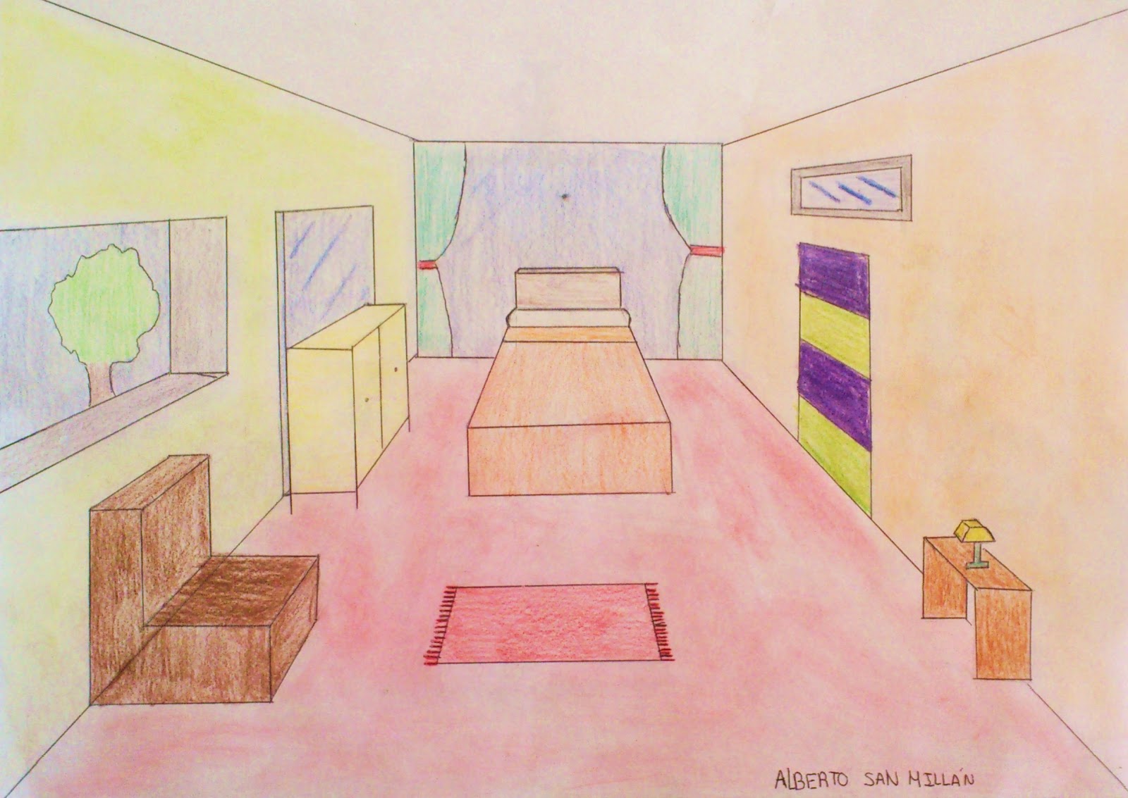 ¡qué ARTE, quillo!: Diseños de Habitaciones en Perspectiva Cónica