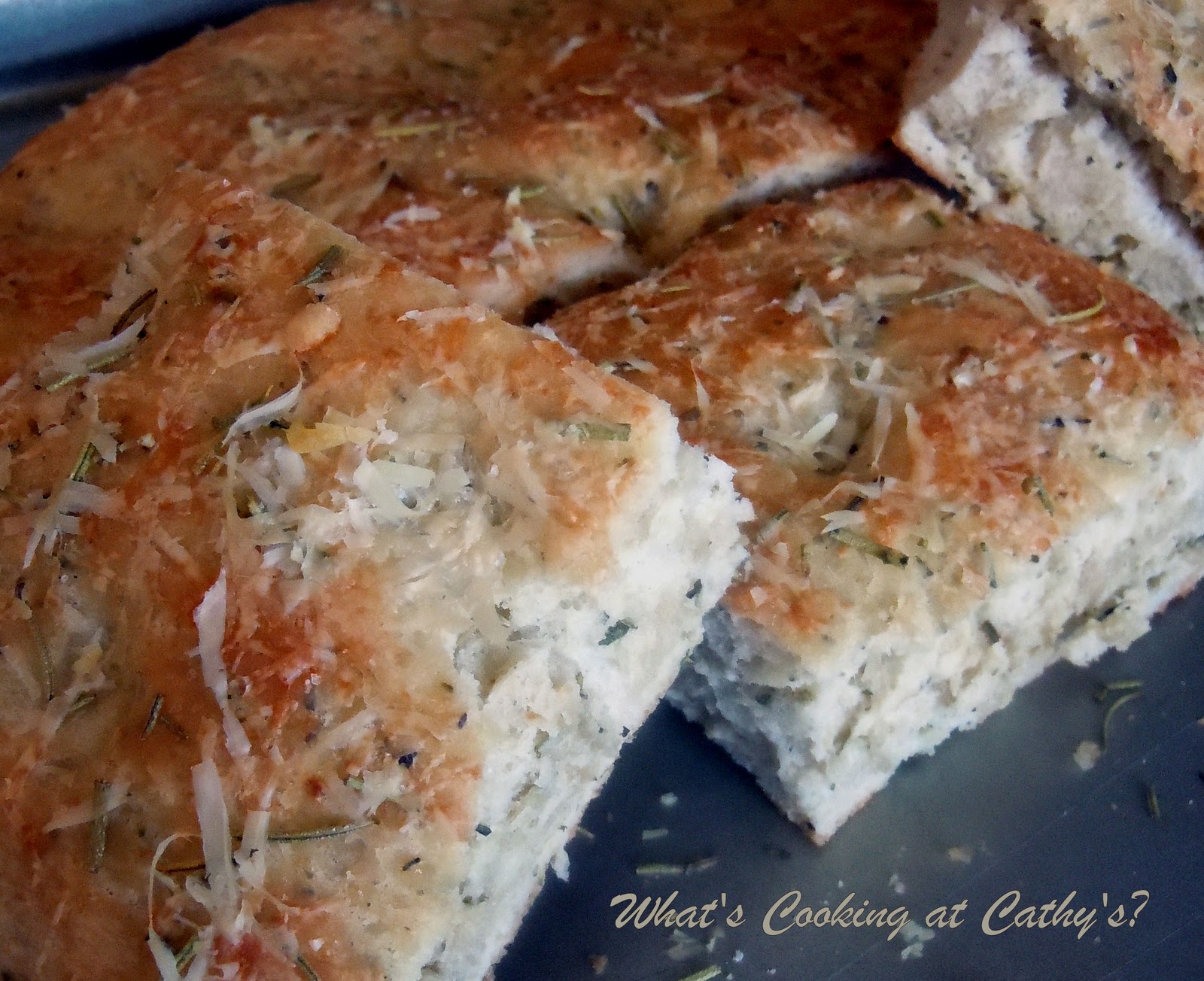 What's Cooking At Cathy's? Herb and Cheese Focaccia Bread