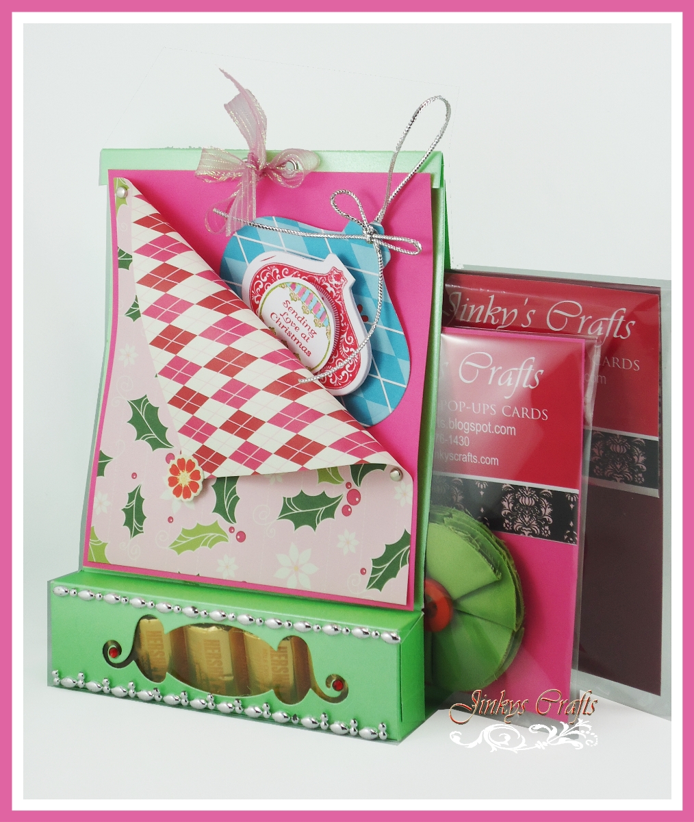 Jinky's Crafts & Designs 3 in 1 Christmas Treat Bag, Box & Card Day 6