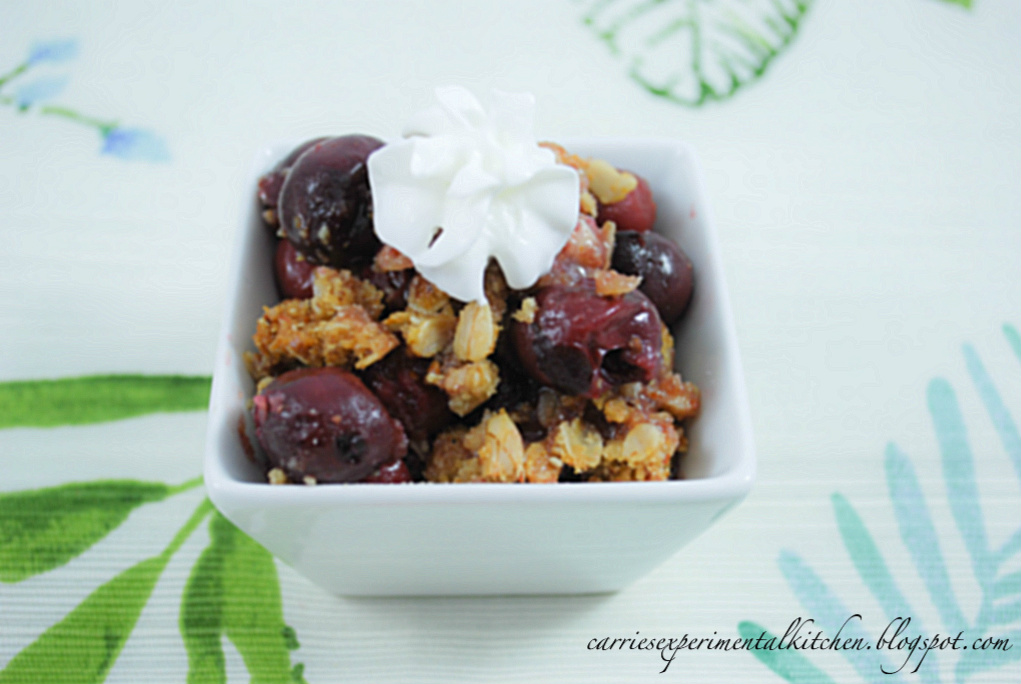 Carrie's Experimental Kitchen Morello Cherry Almond Crisp
