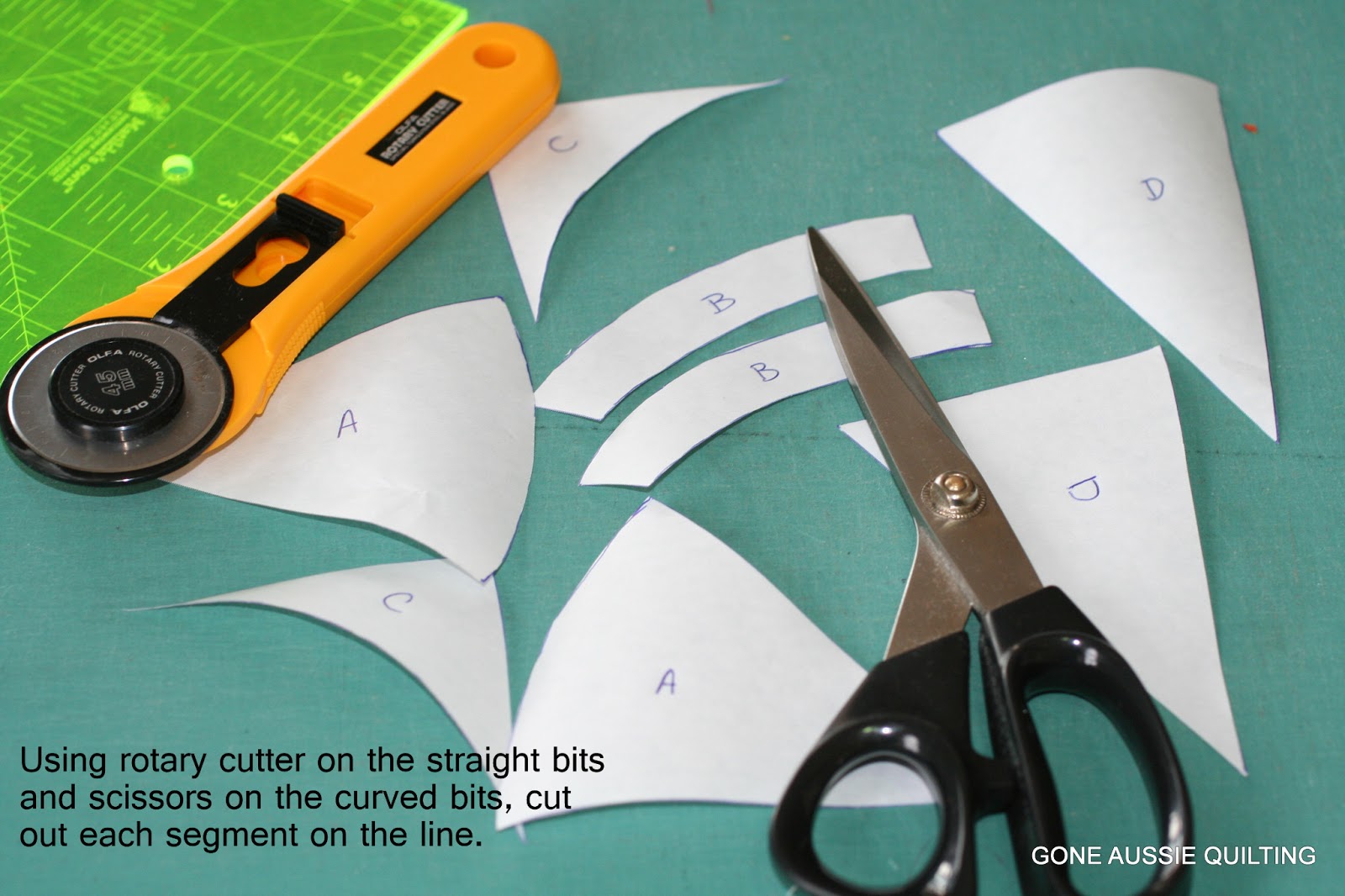 Gone Aussie Quilting Steam Punk AheadFreezer Paper Template Tutorial