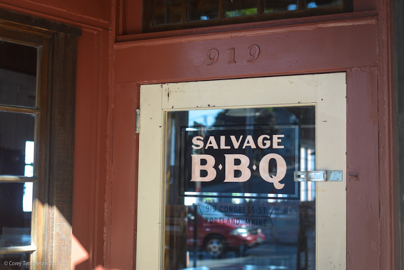 Salvage BBQ Restaurant. 919 Congress Street Portland, Maine. Photo by Corey Templeton.