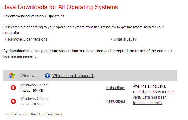 Java Version 7 Update 5 Problems