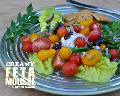 Creamy Feta Mousse with Greek Salads
