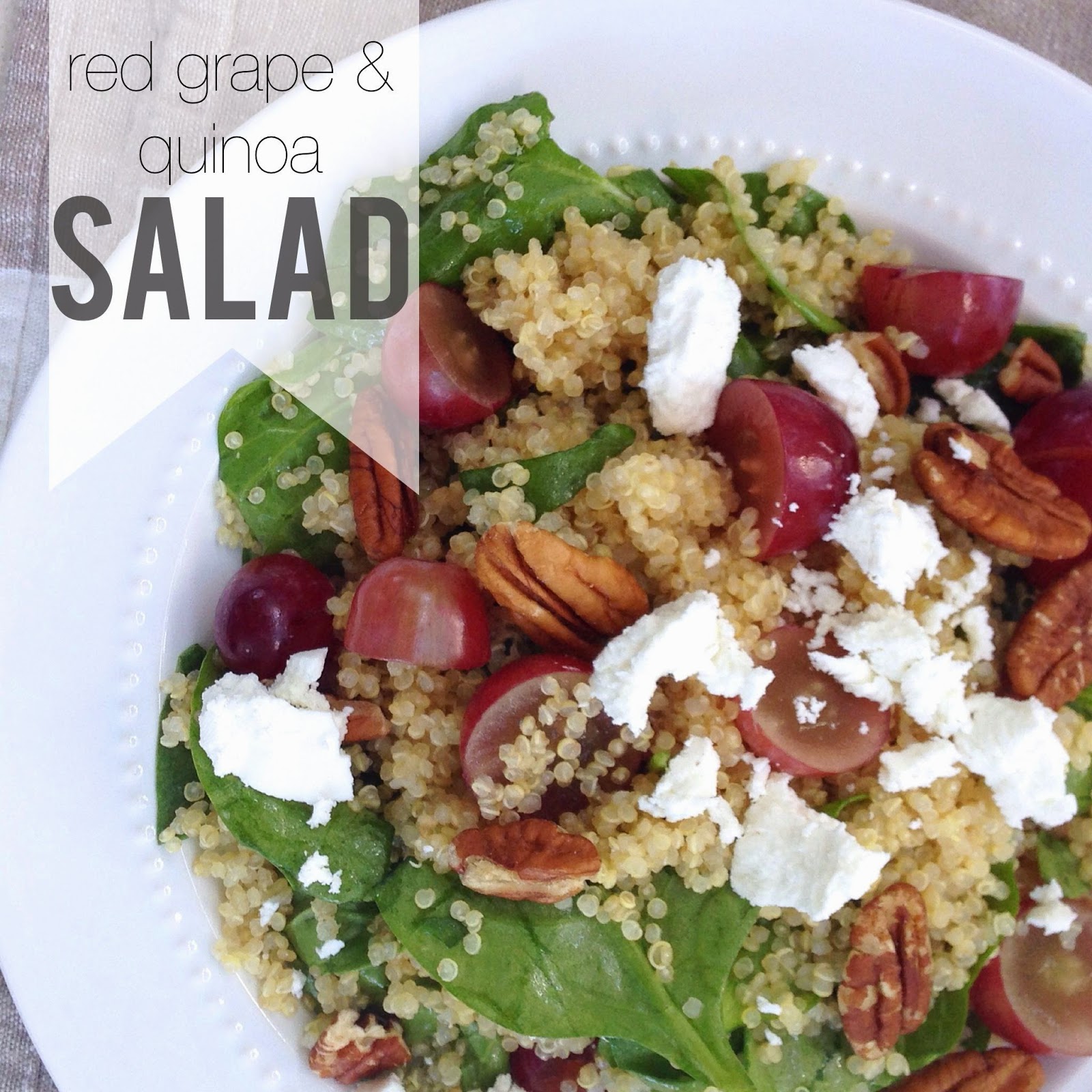red grape & quinoa salad