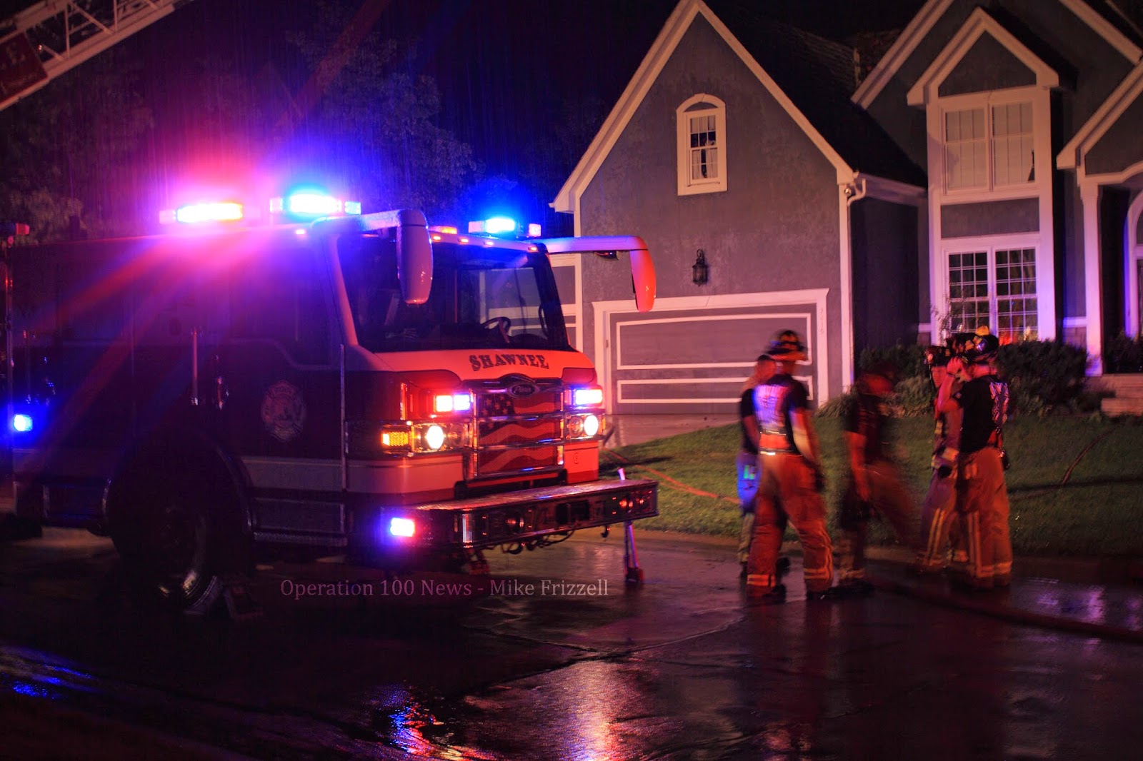 Operation100news PHOTOS Lightning sparks overnight house fire