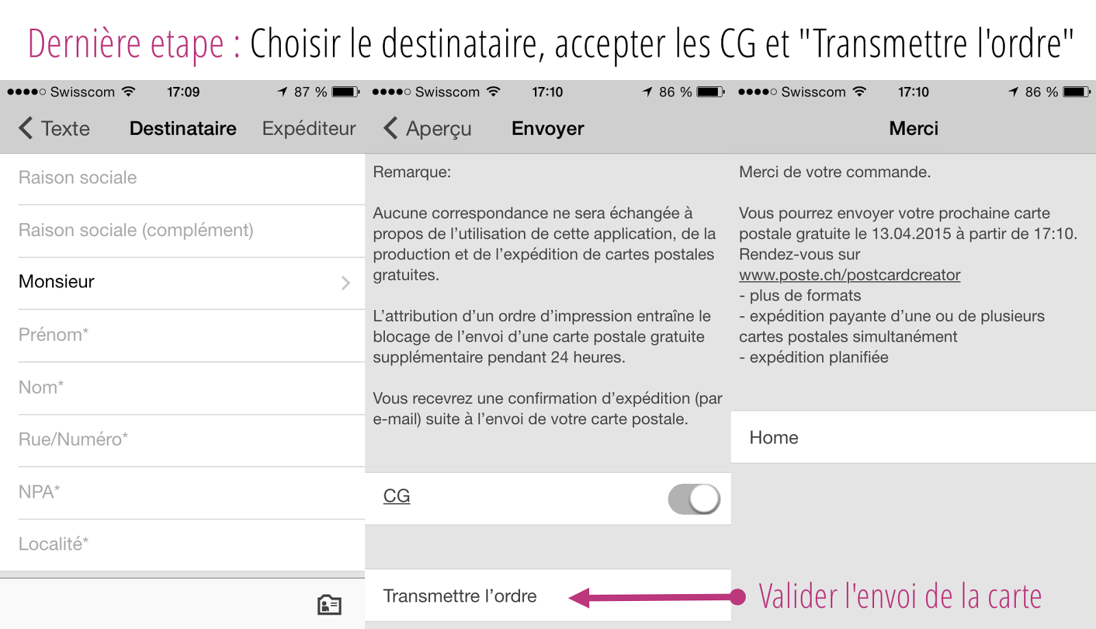 Lien pour plus d’informations et téléchargement de l’application
