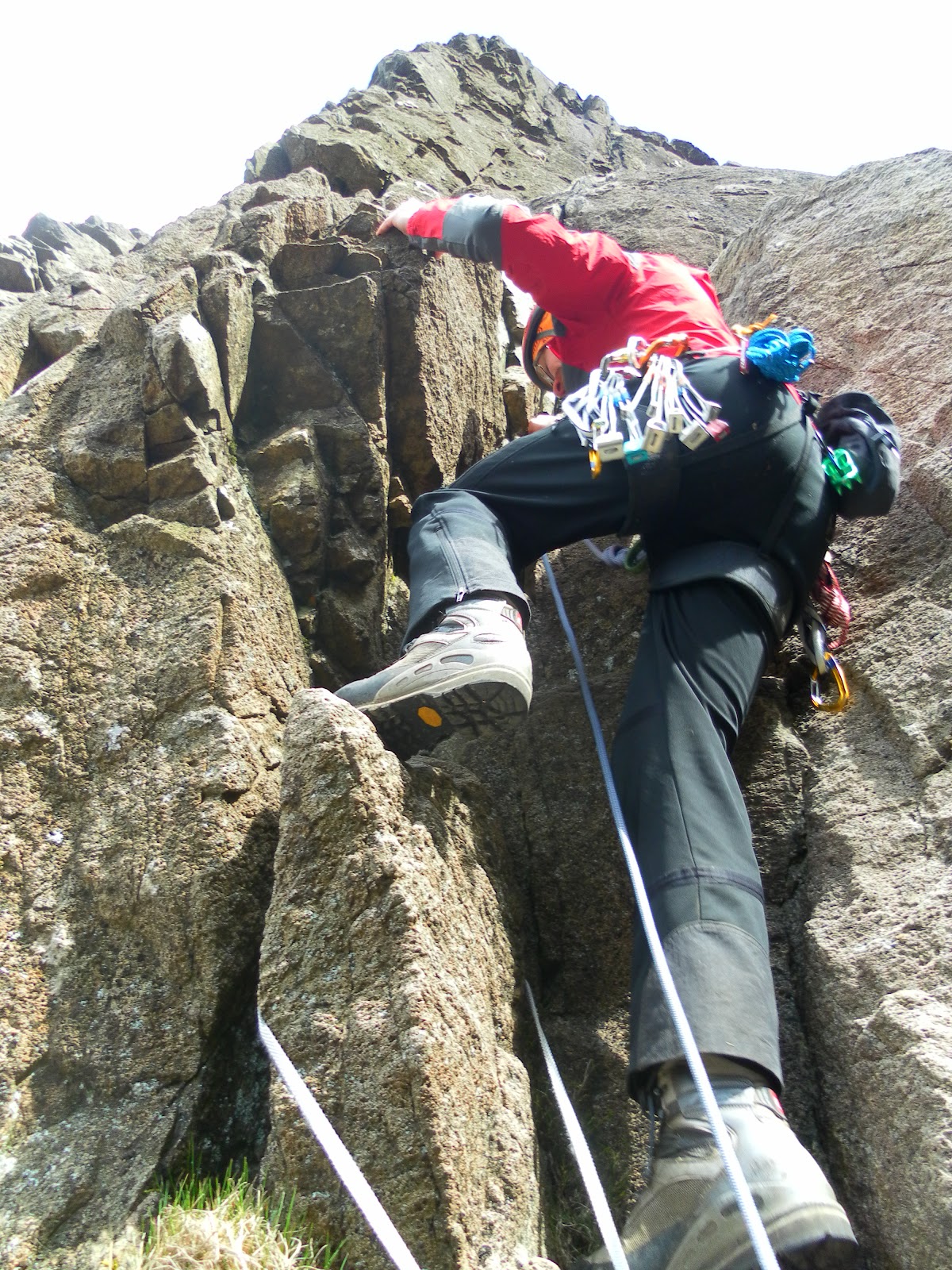 Climbing Wet Rock Pillar Rock, Ennerdale
